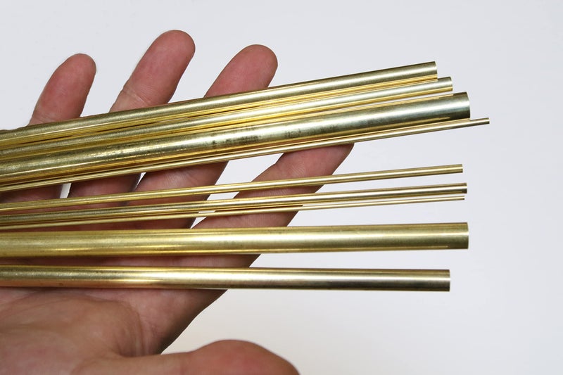 K & S Precision Metals K&S Precision Metals Round Brass Telescopic Tubing Assortment 3400 â€“ 12 Tubes, 1/16" to 13/32" OD, 12" Length, 0.014" Wall (Small) â€“ DIY Projects, Made in USA - Image 3
